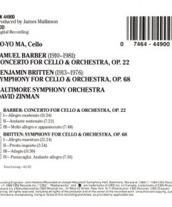 Yo-Yo Ma, Barber* / Britten*, Baltimore Symphony Orchestra, David Zinman-1