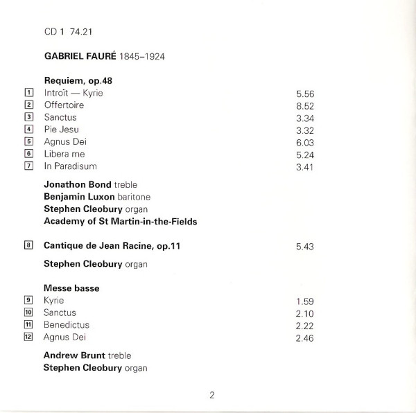 Fauré* / Duruflé*, Choir Of St.Johns College Cambridge*, George Guest (2)-2