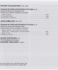 David Oistrach / Eugene Ormandy - The Philadelphia Orchestra - Pyotr Ilyich Tchaikovsky / Jean Sibelius-3
