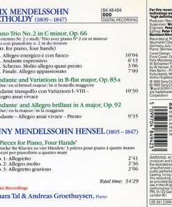 Felix Mendelssohn Bartholdy* / Fanny Mendelssohn Hensel - Duo Tal & Groethuysen-1