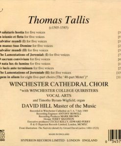 Thomas Tallis, Winchester Cathedral Choir, Winchester College Quiristers, Vocal Arts Chorus, David Hill-1
