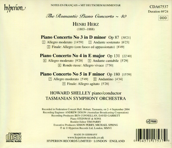 Herz* - Howard Shelley, Tasmanian Symphony Orchestra-1