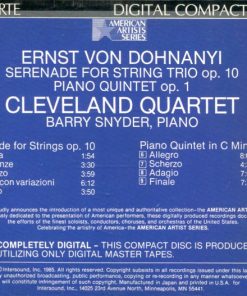 Ernst Von Dohnanyi* – Cleveland Quartet*, Barry Snyder-1