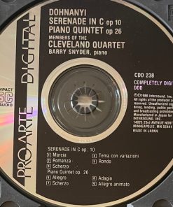 Ernst Von Dohnanyi* – Cleveland Quartet*, Barry Snyder-2