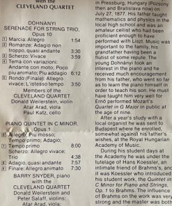 Ernst Von Dohnanyi* – Cleveland Quartet*, Barry Snyder-3