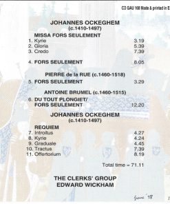 Johannes Ockeghem - The Clerks' Group, Edward Wickham-4