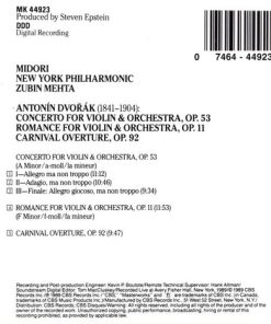 Midori*, Mehta*, Dvořák*, New York Philharmonic-1