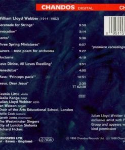 William Lloyd Webber : Tasmin Little, Julian Lloyd Webber, City Of London Sinfonia, Richard Hickox-1