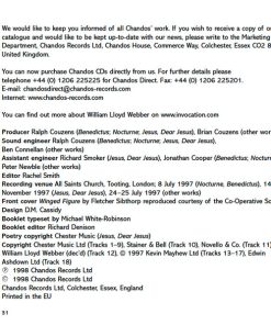 William Lloyd Webber : Tasmin Little, Julian Lloyd Webber, City Of London Sinfonia, Richard Hickox-4