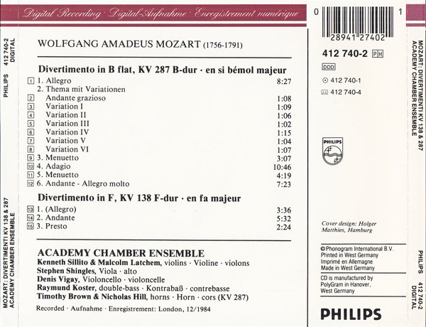 Mozart* - Academy Of St. Martin-in-the-Fields' Chamber Ensemble*-1