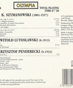 Szymanowski* / Lutoslawski* / Penderecki*, The Varsovia Quartet*-1