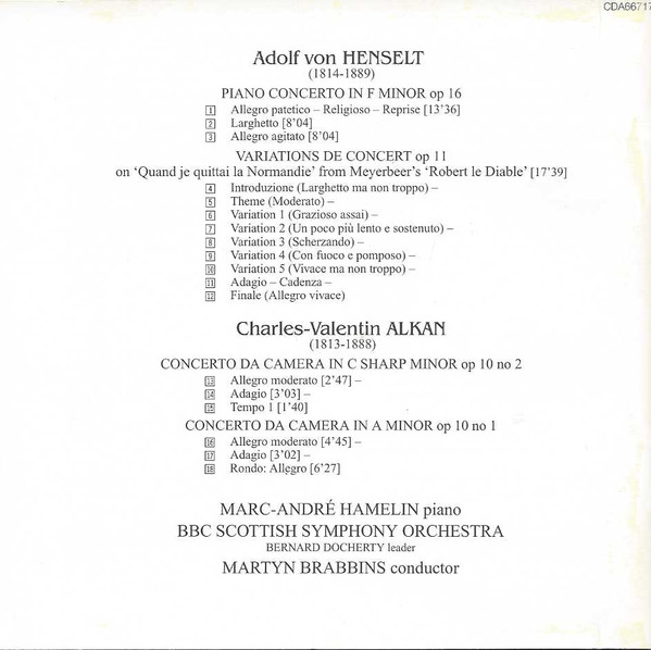Henselt* / Alkan* - Marc-André Hamelin, BBC Scottish Symphony Orchestra, Martyn Brabbins-2
