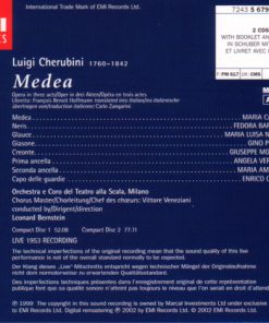 Cherubini* - Maria Callas, Gino Penno, Maria Luisa Nache, Fedora Barbieri, Orchestra* E Coro Del Teatro Alla Scala Di Milano*, Leonard Bernstein-1