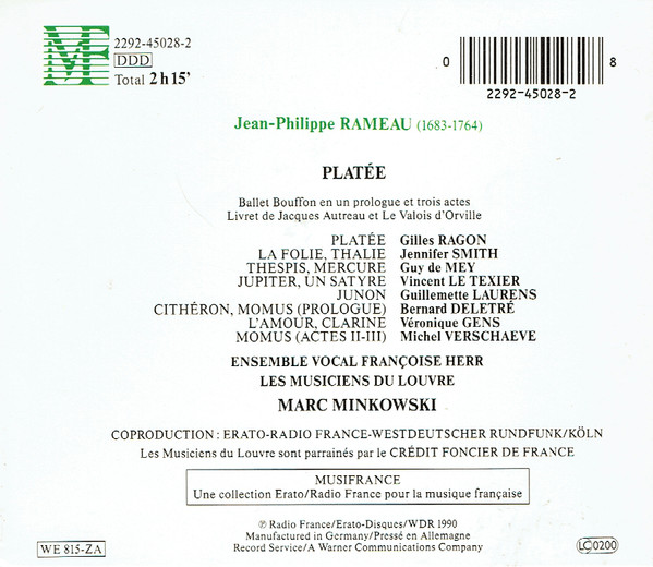 Rameau* - G. Ragon*, J. Smith*, G. De Mey*, Ensemble Vocal Françoise Herr, Les Musiciens Du Louvre, Marc Minkowski-1