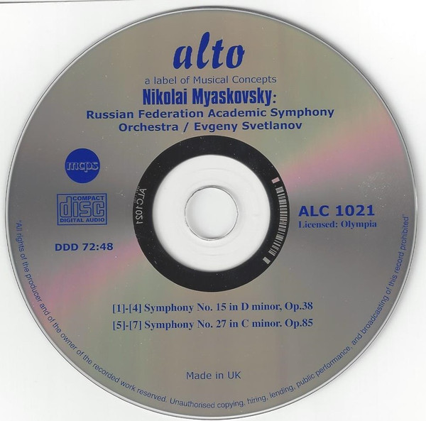 Nikolai Myaskovsky / Russian Federation Academic Symphony Orchestra*, Evgeny Svetlanov*-4