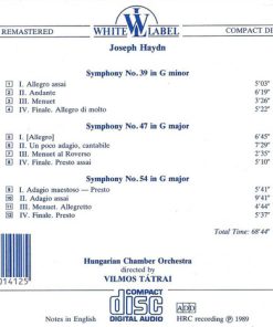 Joseph Haydn, Hungarian Chamber Orchestra, Vilmos Tátrai-2