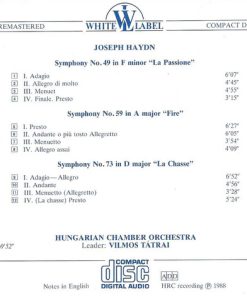 Joseph Haydn, Hungarian Chamber Orchestra, Vilmos Tátrai-2