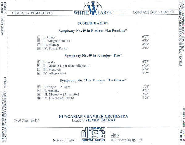 Joseph Haydn, Hungarian Chamber Orchestra, Vilmos Tátrai-2