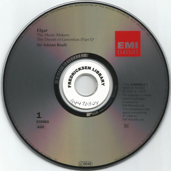Sir Edward Elgar, Nicolai Gedda • Helen Watts, Robert Lloyd (4) • Janet Baker, London Philharmonic Choir & London Philharmonic Orchestra, New Philharmonia Orchestra, Sir Adrian Boult-2