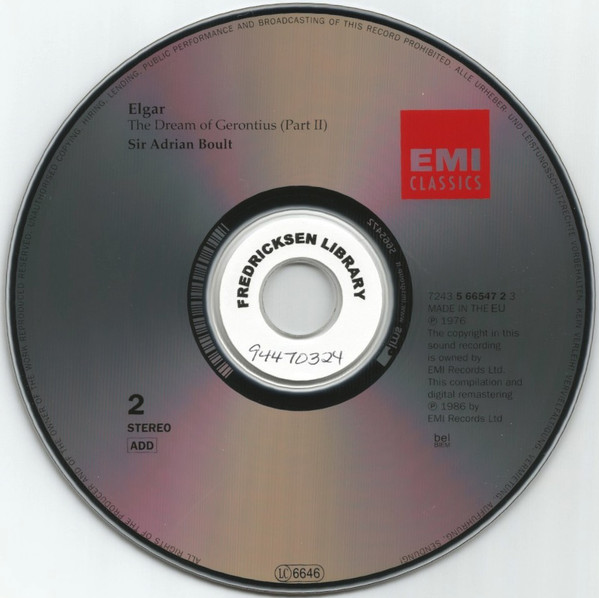 Sir Edward Elgar, Nicolai Gedda • Helen Watts, Robert Lloyd (4) • Janet Baker, London Philharmonic Choir & London Philharmonic Orchestra, New Philharmonia Orchestra, Sir Adrian Boult-3
