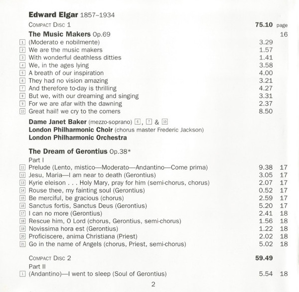Sir Edward Elgar, Nicolai Gedda • Helen Watts, Robert Lloyd (4) • Janet Baker, London Philharmonic Choir & London Philharmonic Orchestra, New Philharmonia Orchestra, Sir Adrian Boult-4