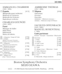 Offenbach* / Gounod* / Chabrier*, Thomas* - Boston Symphony Orchestra, Seiji Ozawa-2