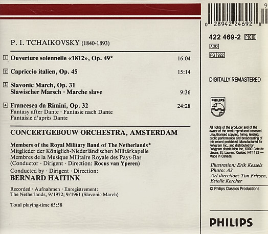 Tchaikovsky*, Concertgebouw Orchestra, Amsterdam*, Bernard Haitink-1