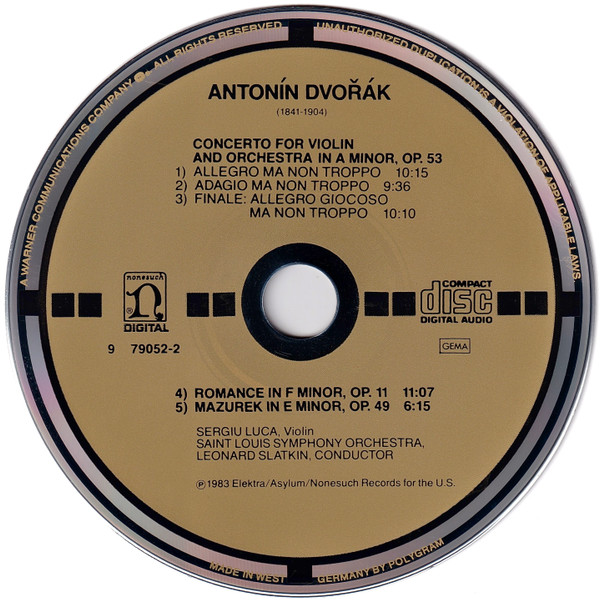 Dvořák*, Sergiu Luca, Saint Louis Symphony Orchestra, Leonard Slatkin-2