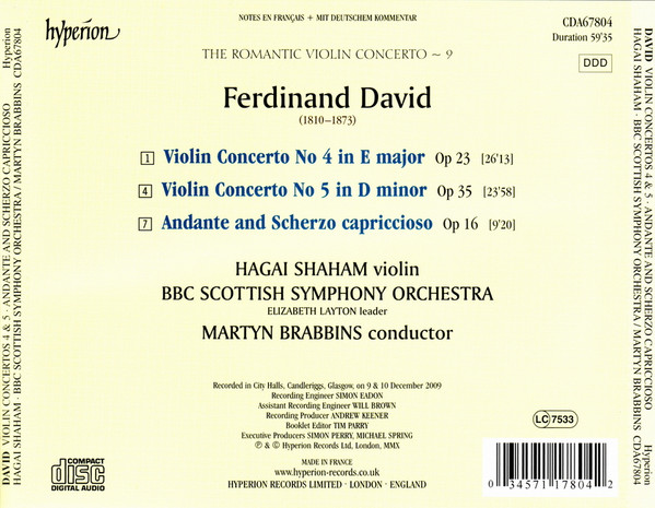 David*, Hagai Shaham, BBC Scottish Symphony Orchestra, Martyn Brabbins-1