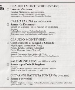 Claudio Monteverdi - Nigel Rogers (2), Patrizia Kwella, David Thomas (9), Carolyn Watkinson, Musica Antiqua Köln, Reinhard Goebel-4