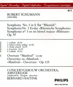 Schumann* - Concertgebouw Orchestra, Amsterdam*, Bernard Haitink-4