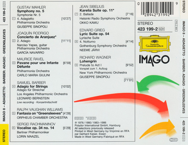 Mahler* / Rodrigo* / Ravel* / Barber* / Vaughan Williams* / Rachmaninov* / Sibelius* / Grieg* / Wagner*-1