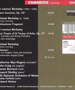 Lennox* And Michael Berkeley, Catherine Wyn-Rogers, Howard Shelley, BBC National Orchestra Of Wales, Richard Hickox-1