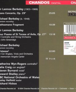 Lennox* And Michael Berkeley, Catherine Wyn-Rogers, Howard Shelley, BBC National Orchestra Of Wales, Richard Hickox-2