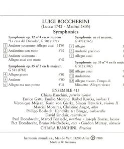 Boccherini* • Ensemble 415 • Chiara Banchini-1