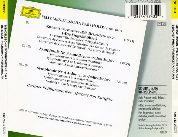 Mendelssohn* - Berliner Philharmoniker, Herbert von Karajan-3