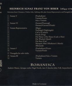 Heinrich Ignaz Franz Biber - Romanesca, Andrew Manze, Nigel North, John Toll-1