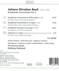 Johann Christian Bach – McLaren* ∙ Robson* ∙ Beznosiuk* ∙ Comberti* ∙ Cracknell* ∙ Richter* ∙ Tarling* ∙ The Hanover Band* ∙ Anthony Halstead-2
