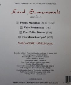 Karol Szymanowski, Marc-André Hamelin-1