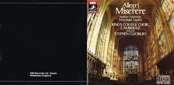 Allegri* / Nanino* / Marenzio* / Frescobaldi* / Ugolini* - King's College Choir, Cambridge* Directed By Stephen Cleobury-4