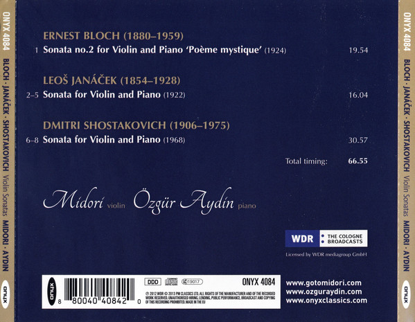 Midori Goto • Özgür Aydin - Ernest Bloch • Leoš Janáček • Dmitri Shostakovich-1