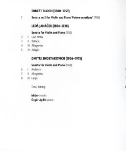 Midori Goto • Özgür Aydin - Ernest Bloch • Leoš Janáček • Dmitri Shostakovich-4