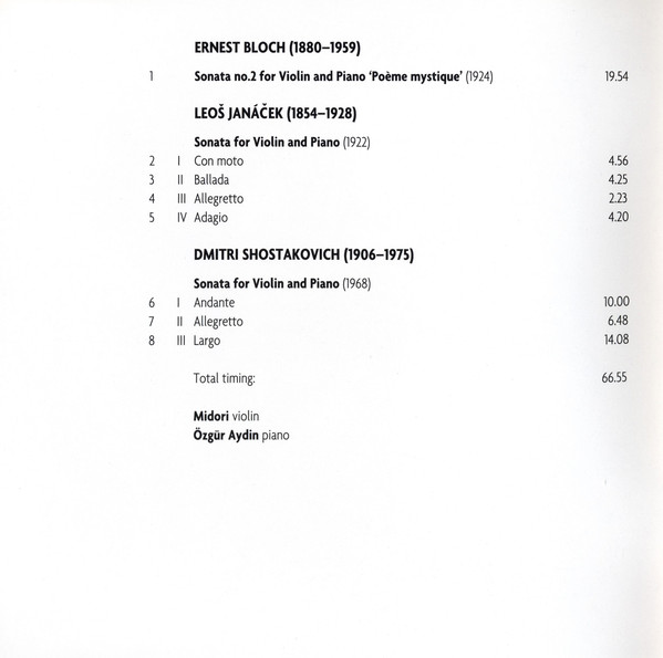 Midori Goto • Özgür Aydin - Ernest Bloch • Leoš Janáček • Dmitri Shostakovich-4