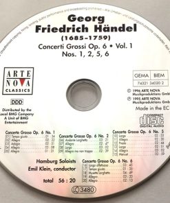 Georg Friedrich Händel, Hamburg Soloists*, Emil Klein-2