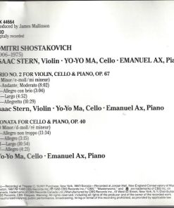 Shostakovich* - Isaac Stern, Yo-Yo Ma, Emanuel Ax-1