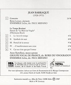 Jean Barraqué - Ensemble 2E2M, Paul Méfano-1