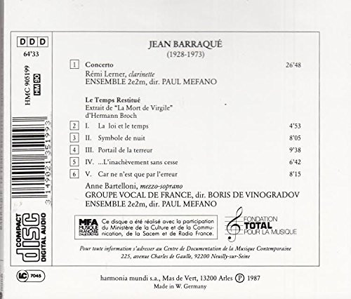 Jean Barraqué - Ensemble 2E2M, Paul Méfano-1