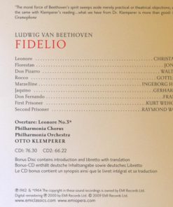 Ludwig van Beethoven, Christa Ludwig, Jon Vickers, Gottlob Frick, Walter Berry, Ingeborg Hallstein, Philharmonia Orchestra And Philharmonia Chorus, Otto Klemperer-1