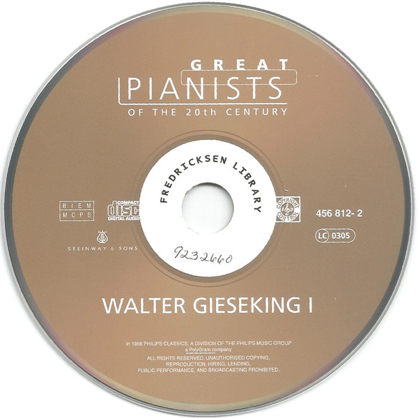 Walter Gieseking, Ludwig van Beethoven, Frédéric Chopin, César Franck, Wolfgang Amadeus Mozart, Alexander Scriabin-2