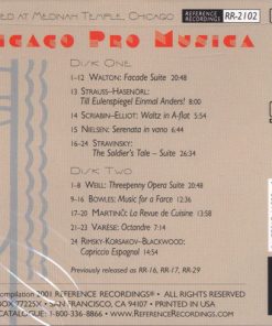 Chicago Pro Musica, Strauss* - Hasenörl*, Rimsky-Korsakov*, Scriabin* - Elliot*, Stravinsky*, Martinů*, Nielsen*, Walton*, Bowles*, Varèse*, Weill*-1
